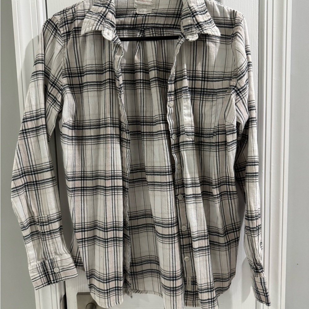 Weatherproof Black and White Plaid Shirt